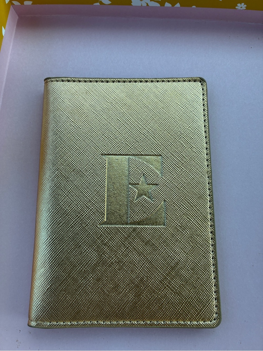 Elton John farewell brick road metallic . Gold Passport/Card Holder